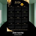 Takvim 2026 Premium A3 300 Gr Dijital Baskı Elmas