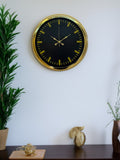 Zentime Zarif Klasik Stil 40 Cm Metal Gold Duvar Saati