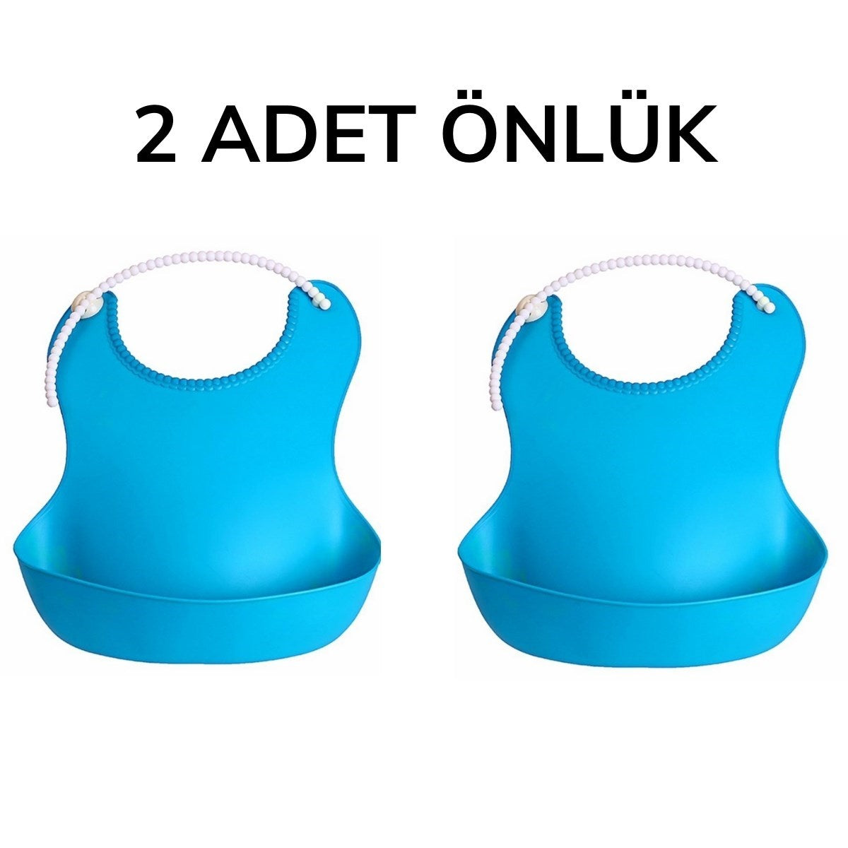 ANKAVERSE® Dökülme Önleyici Silikon Bebek Önlüğü - Mavi
