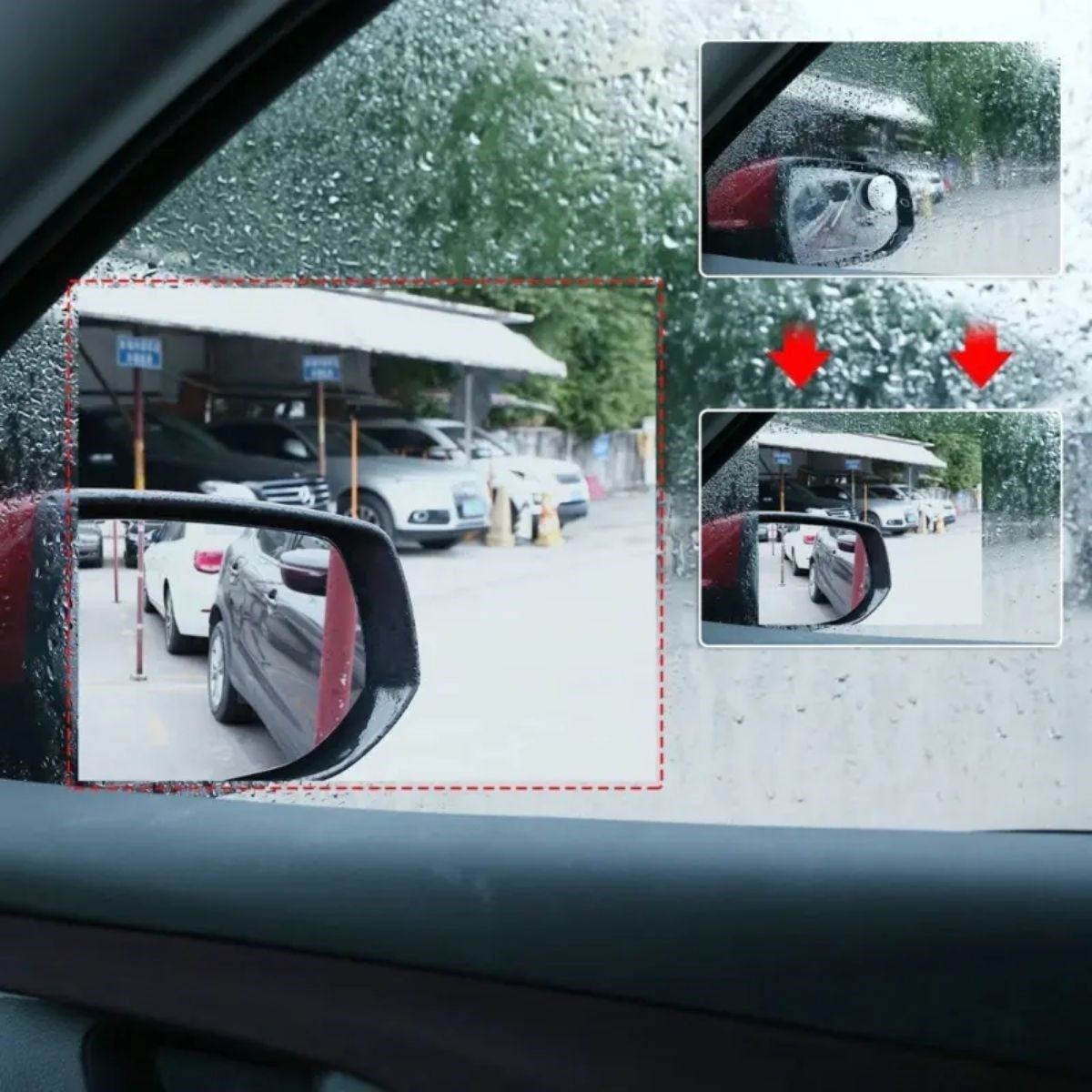 ANKAVERSE® Yağmur ve Buğu Önleyici Ayna Film Seti (4 Parça)