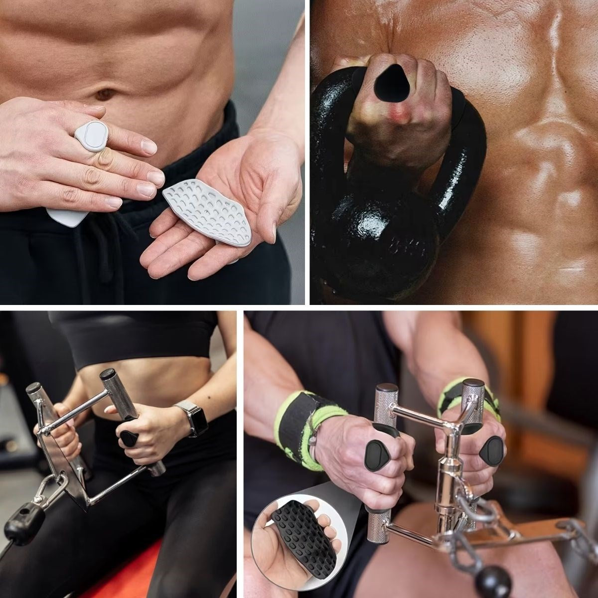 ANKAVERSE® 2 Adet Sporcu El Koruma Silikonu – Fitness, Ağırlık Kaldırma ve Antrenman İçin Kaymaz El Pedi