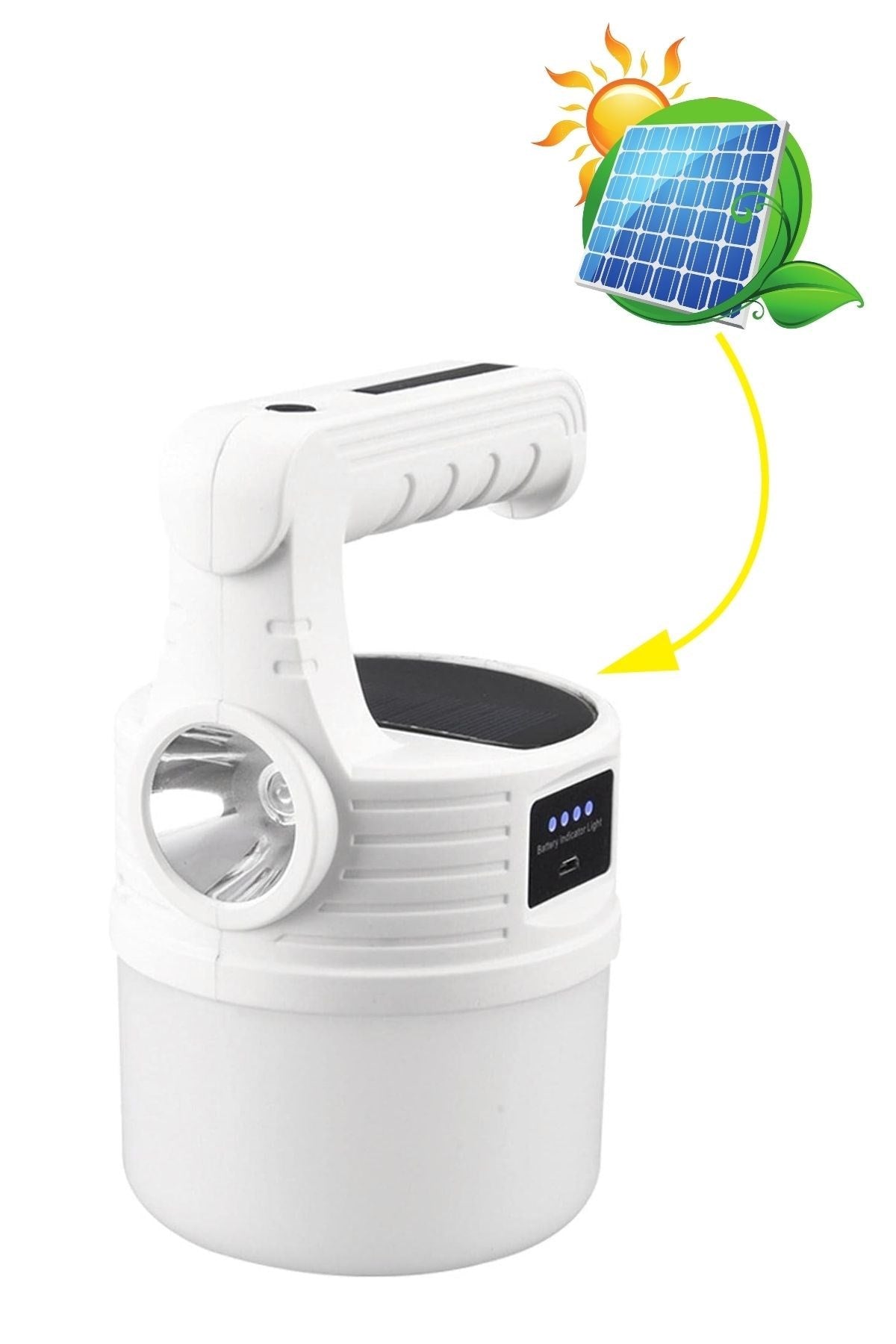 ANKAVERSE® LED Güneş Enerjili Kamp Lambası–2000 Lümen Süper Parlak, 5 Aydınlatma Modlu,USB ile Şarj Edilebilir Dış Mekan,Asılabilir Torch El Feneri