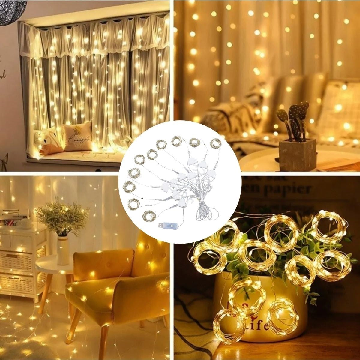 ANKAVERSE® 3x3m Uzaktan Kumandalı Peri LED Perde Işığı