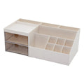 2 ÇEKMECELİ + 12 BÖLMELİ  PLASTİK MAKYAJ - TAKI ORGANİZER 12X24CM-- Y: 4-6-7-8-9CM (5286)