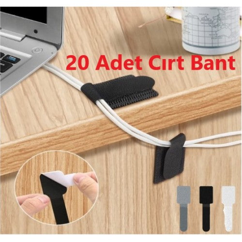 20 Adet Kendinden Yapışkanlı Cırt Cırtlı Bant (5286)
