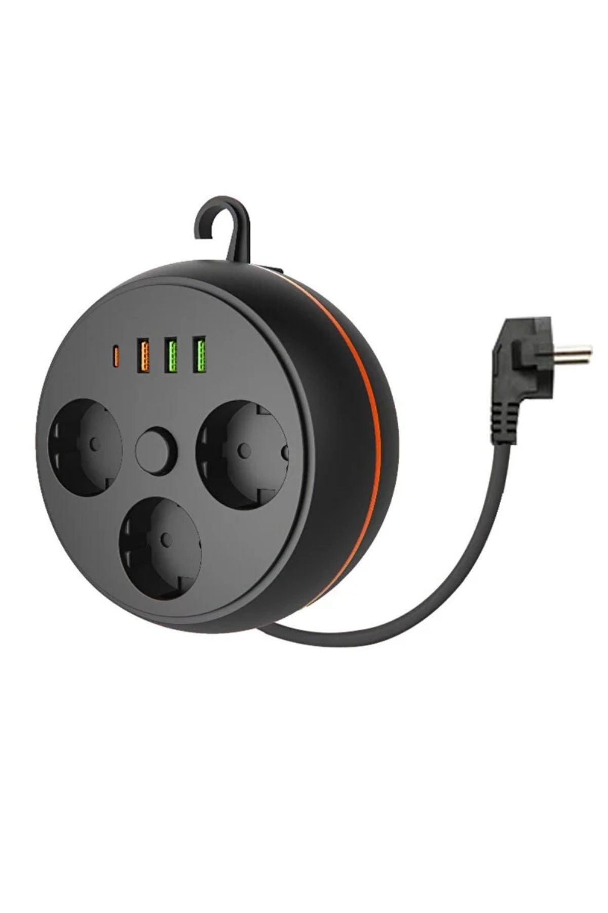 ANKAVERSE® Termal Korumalı Makaralı Priz - 3 Soket, 3 USB, 1 Type-C