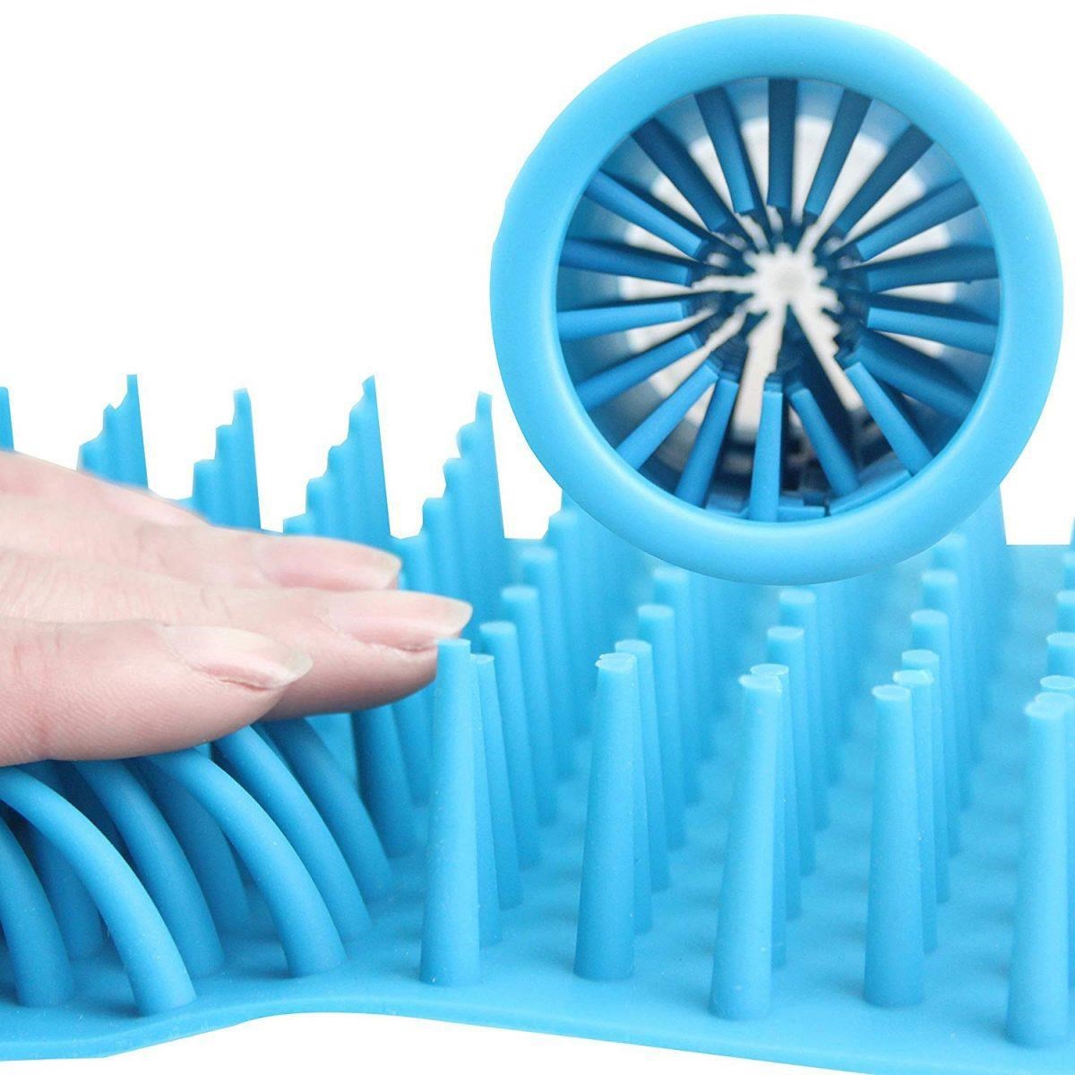 Ankaverse® Silikon Fırçalı Pet Pati Temizleme Kovası (Küçük)
