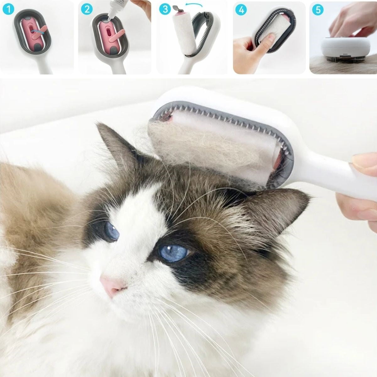 ANKAVERSE® Su Püskürtmeli Pet Tüy Toplama Fırçası