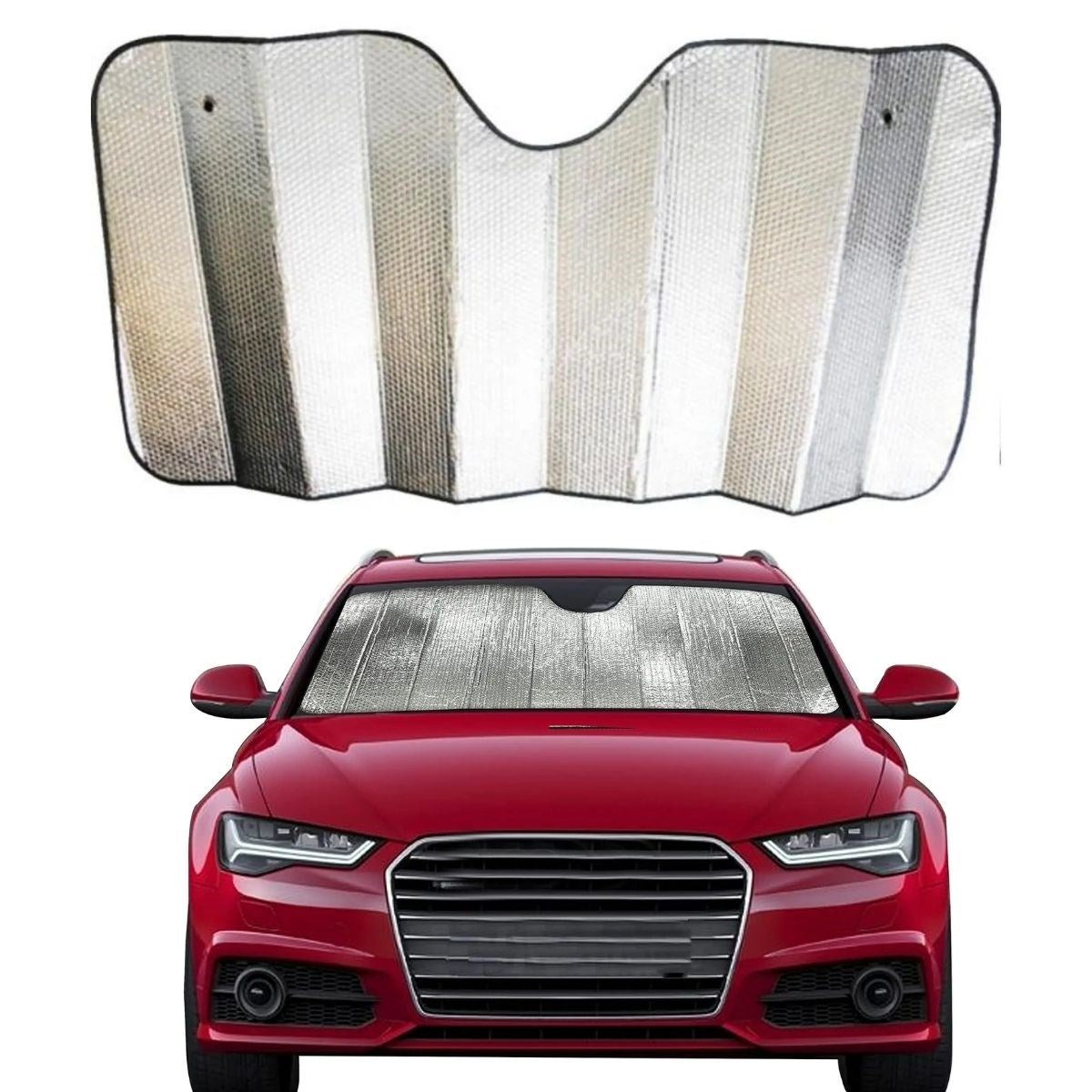 ANKAVERSE® 120x55 cm Katlanabilir Vantuzlu Araç Güneşliği
