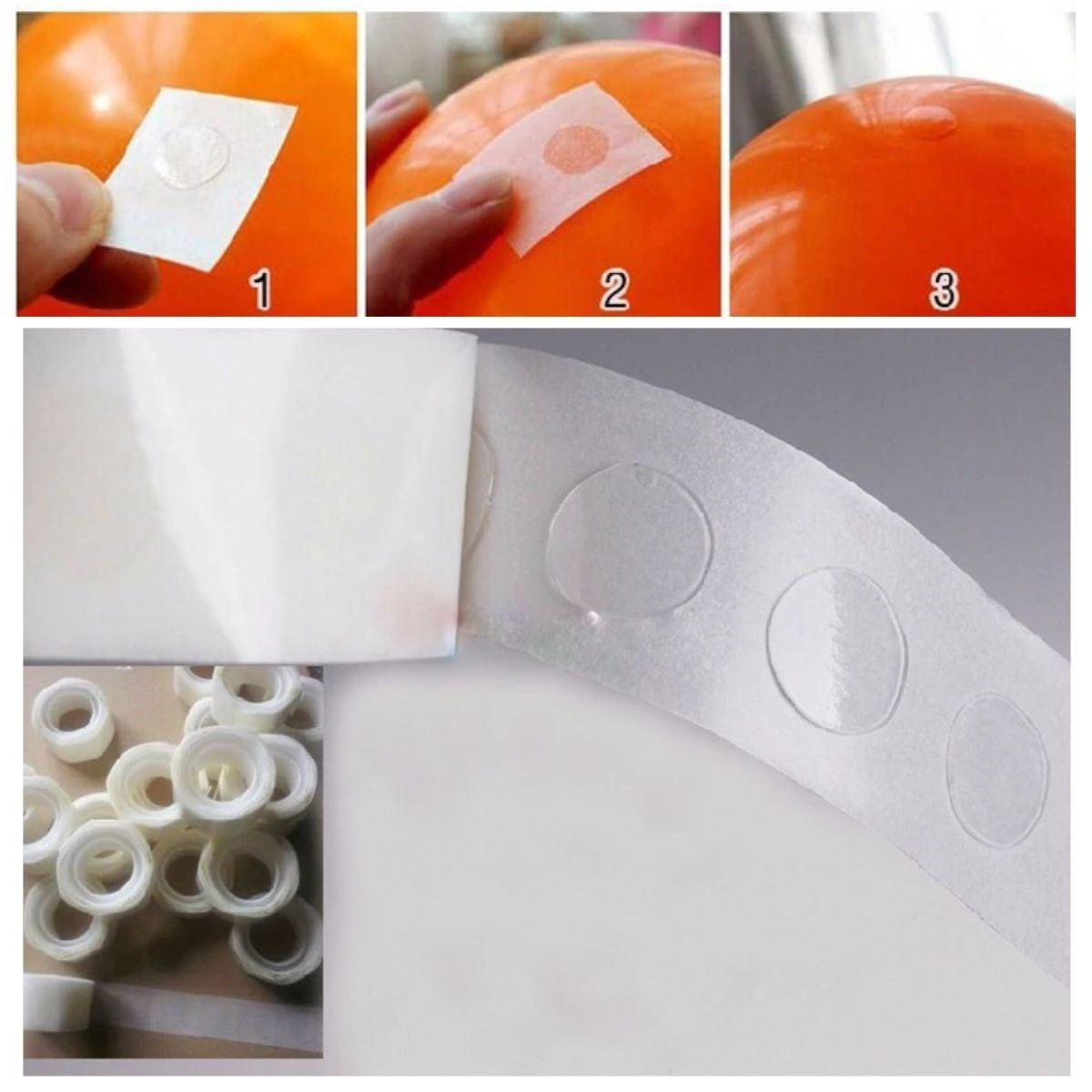 ANKAVERSE® Damla Model Çift Taraflı Balon Yapıştırıcısı
