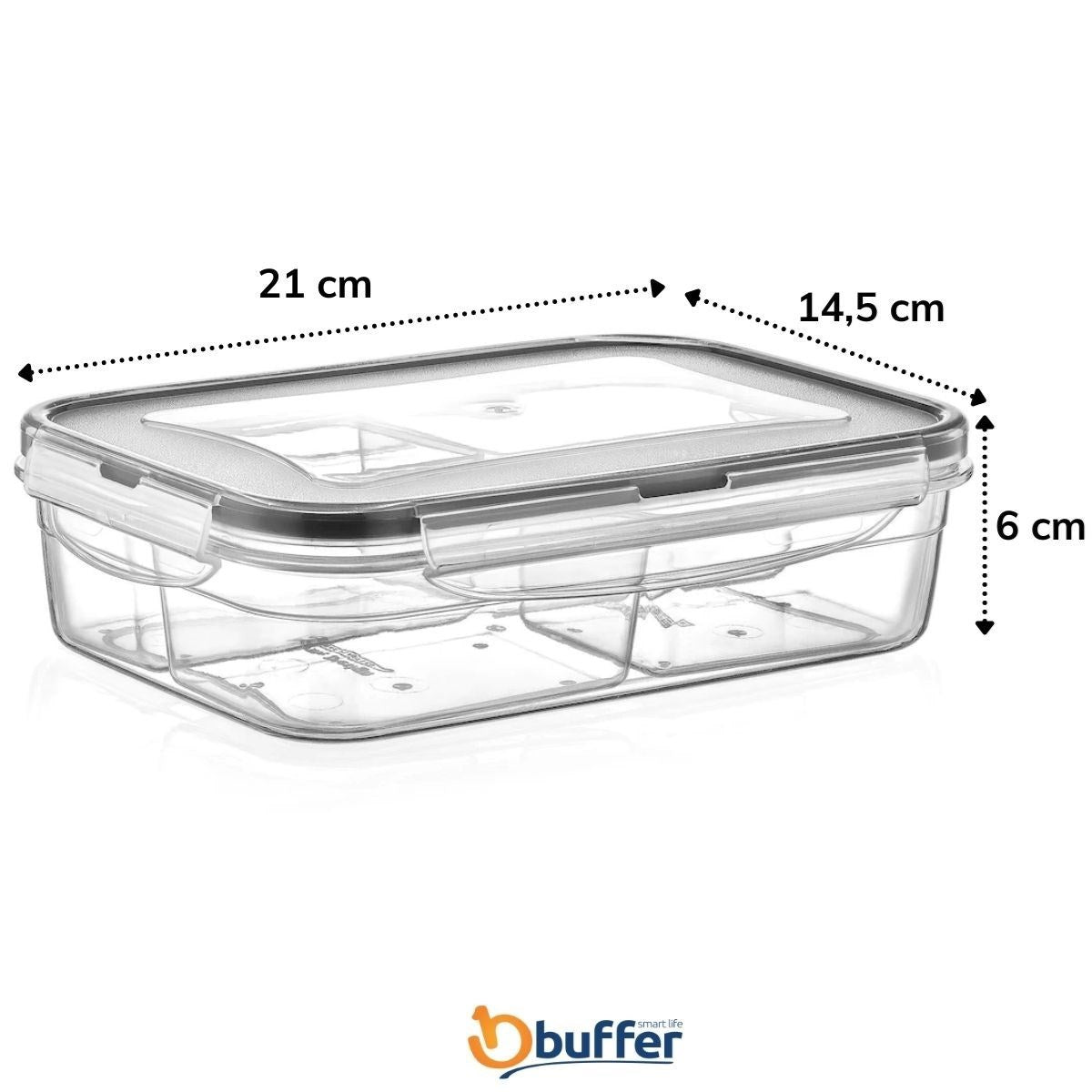 ANKAVERSE® 4 Bölmeli Sızdırmaz 1 Litre Saklama Kabı