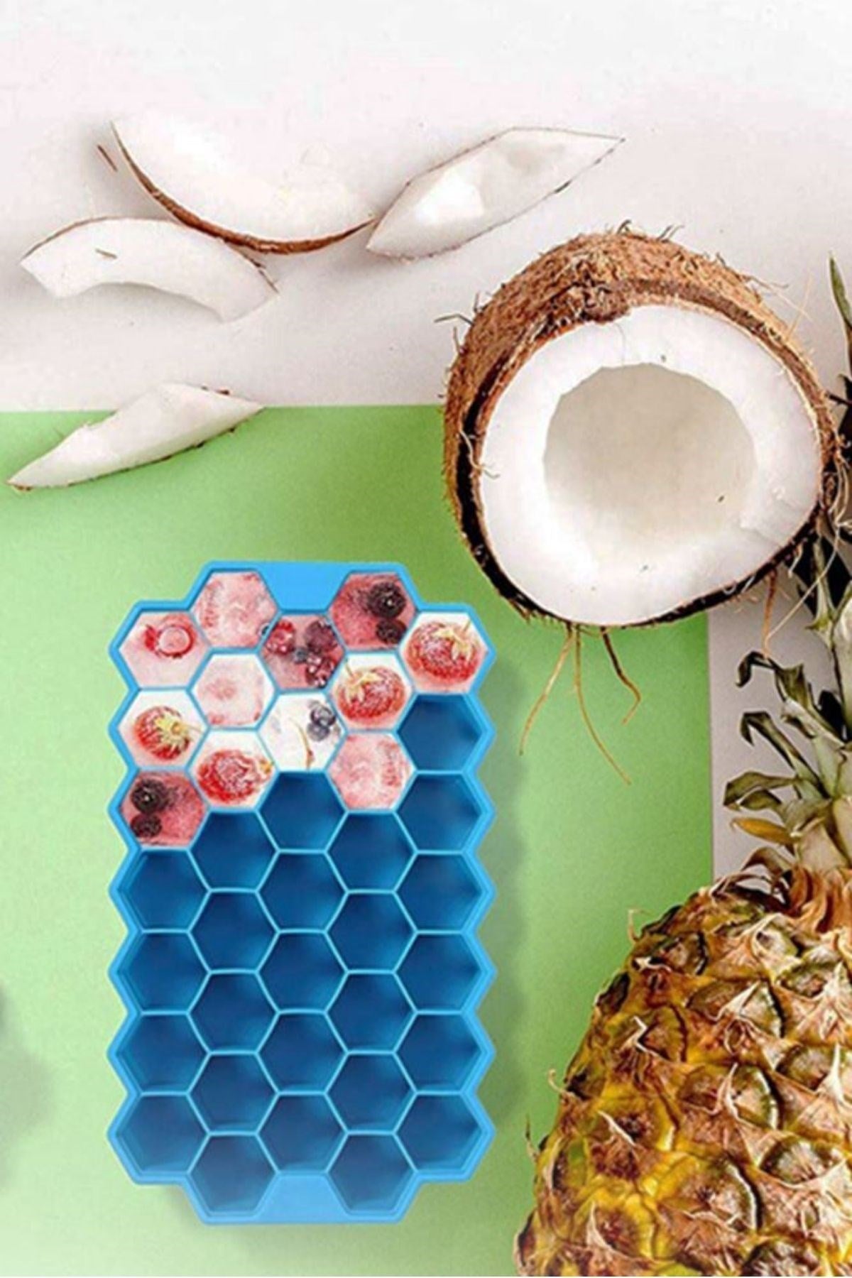 ANKAVERSE® 37 Bölmeli Slikon Petek Şeklinde Buz Kalıbı