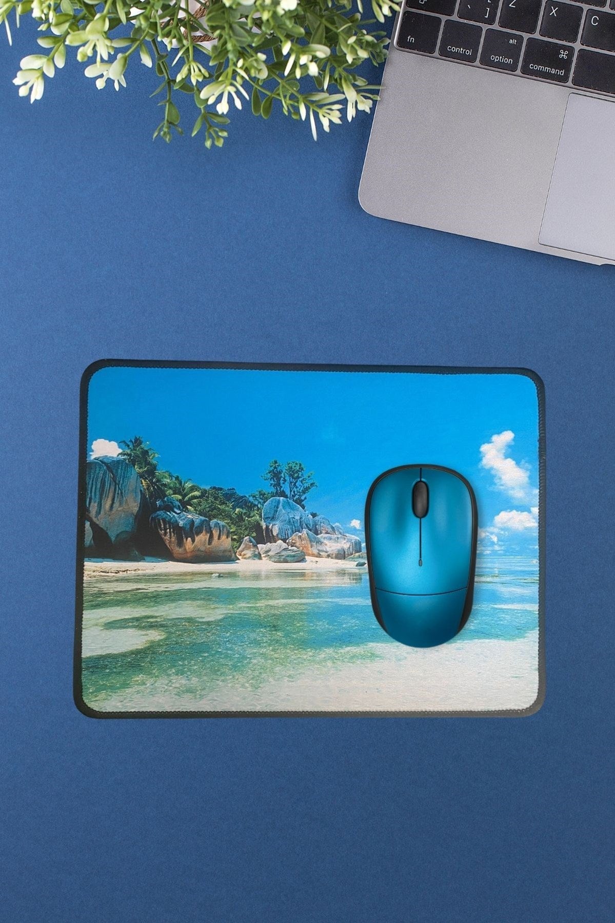 ANKAVERSE® 25x32 cm Küçük Boy Mouse Pad Manzara Ada