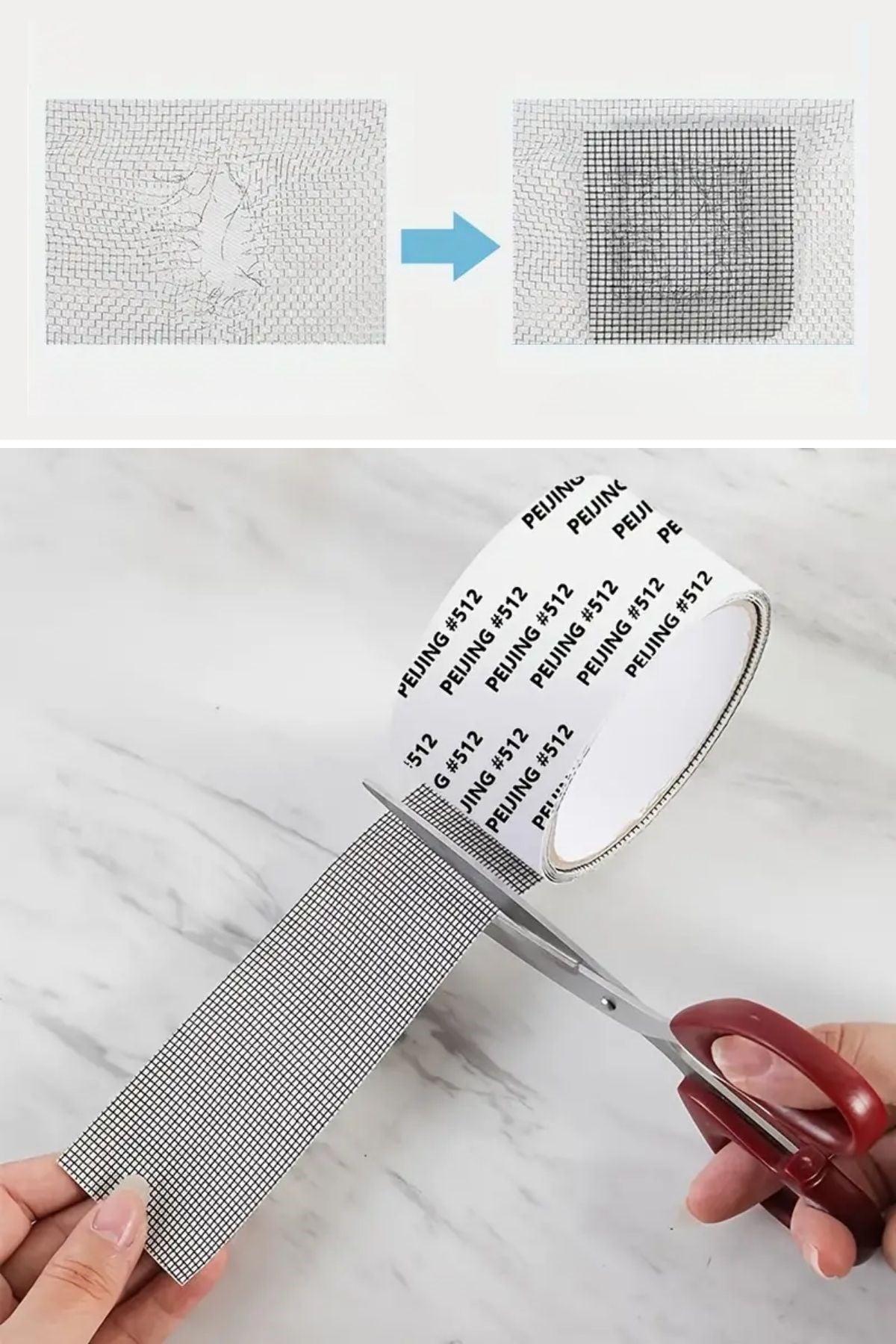 ANKAVERSE® Güçlü Yapışkanlı Pencere Tamir Bandı, Böcek Önleyici Yama Bandı 2 mt x 5 cm