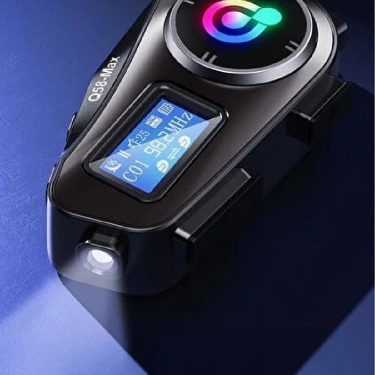 ANKAVERSE® Q58 Motorsikletler İçin Fener Özellikli SD Kart Bölümlü LCD Ekranlı Kablosuz Bluetooth Kulaklıklı – Suya Dayanıklı Kask Kulaklığı