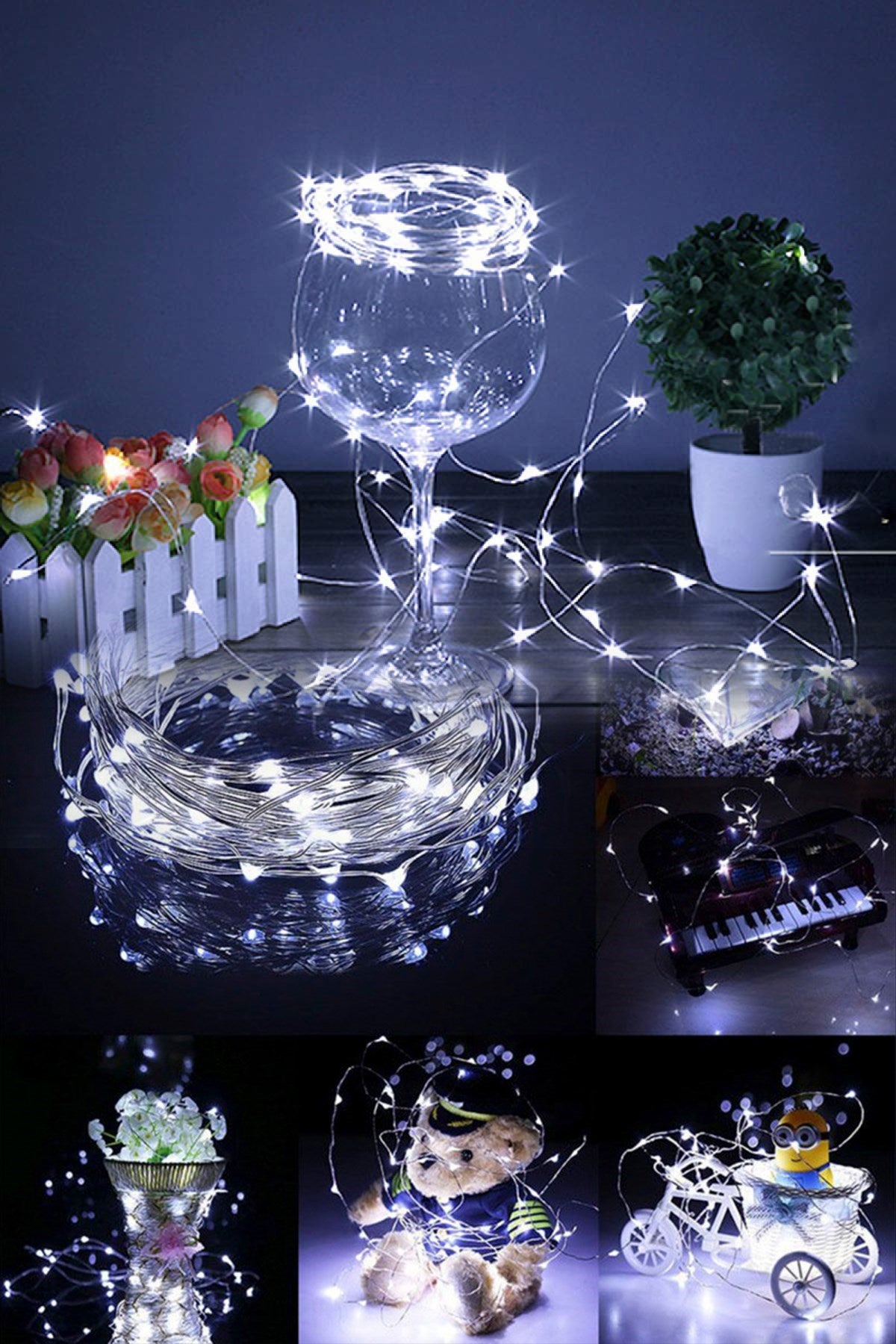 ANKAVERSE® 5 Metre Pilli Beyaz Peri LED Işık Zinciri