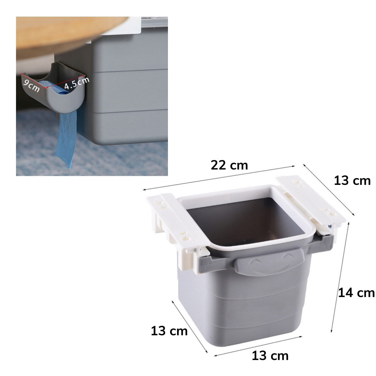 ANKAVERSE® Mini Gizli Masa Altı Çöp Kovası