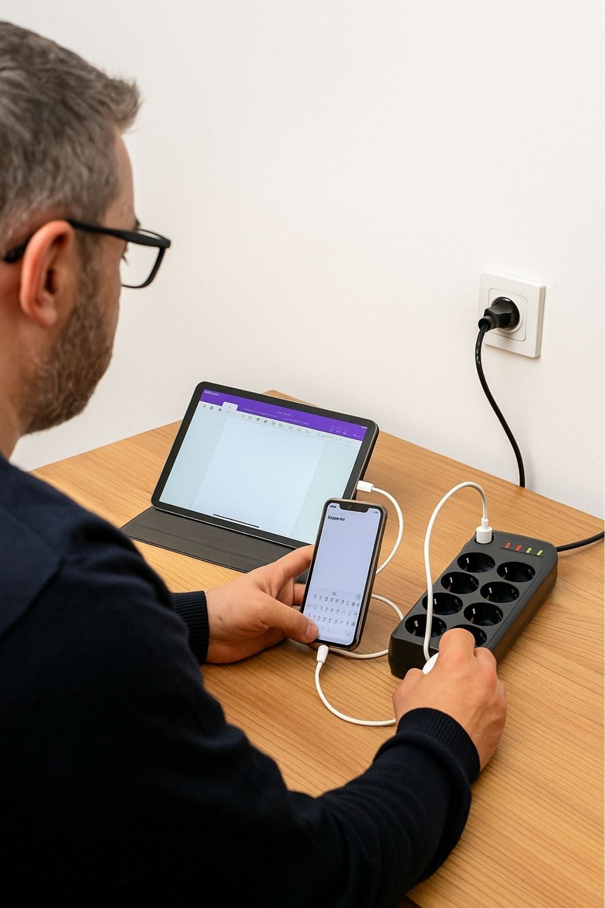 ANKAVERSE® Akım Korumalı Termal Uzatma Kablosu – 8 Priz, 2 USB ve 2 Type-C Girişli, Güçlü Çoklu Priz
