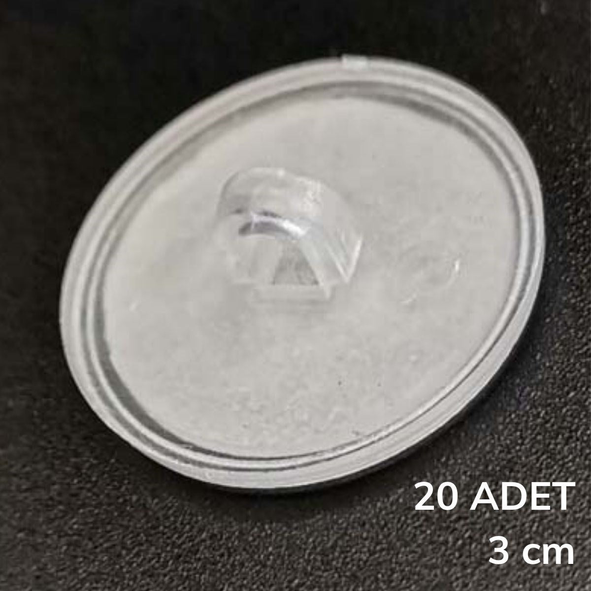 ANKAVERSE® 20'li Şeffaf Güçlü Yapışkan Diskler - 3 cm