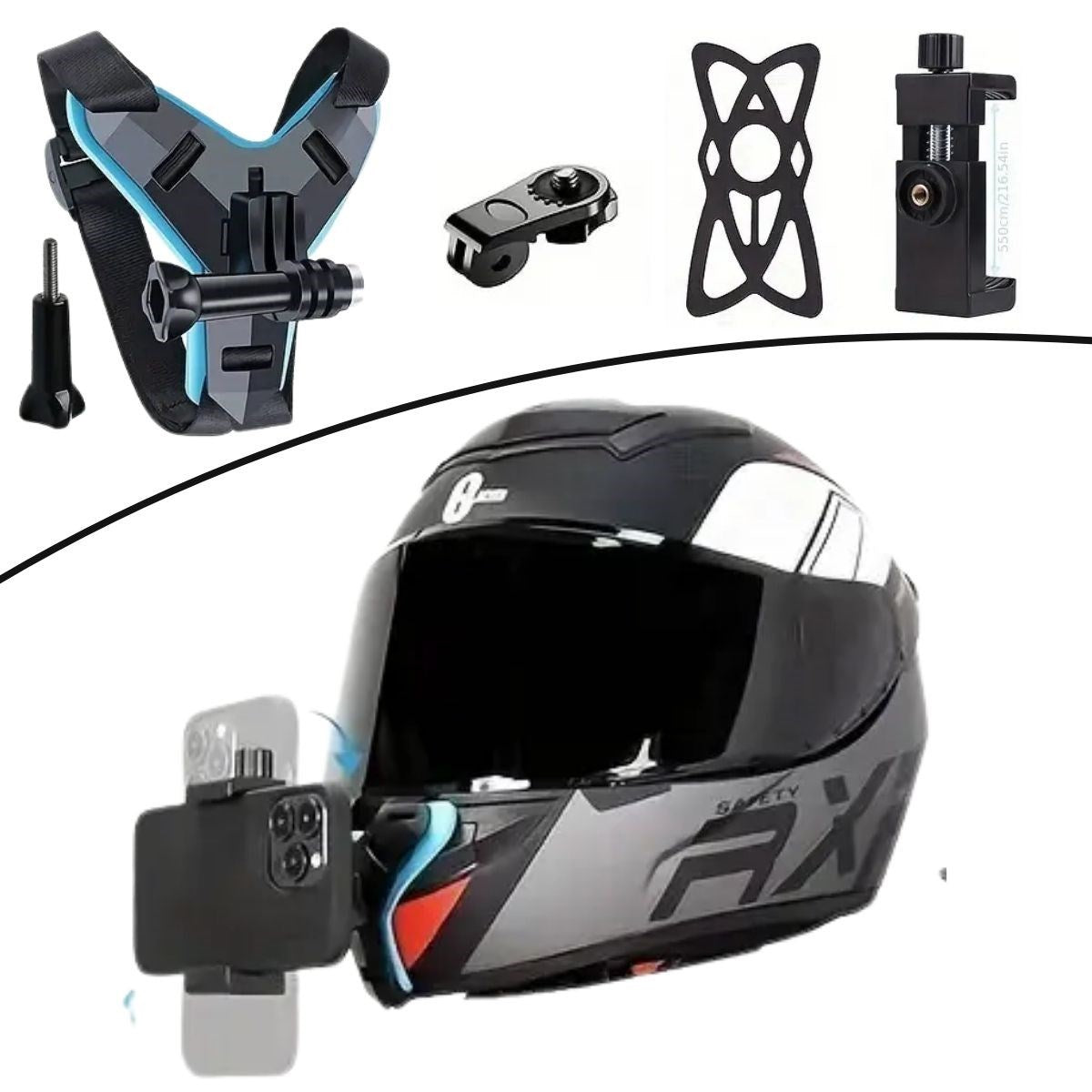 ANKAVERSE® Kask Telefon ve Kamera Tutucu