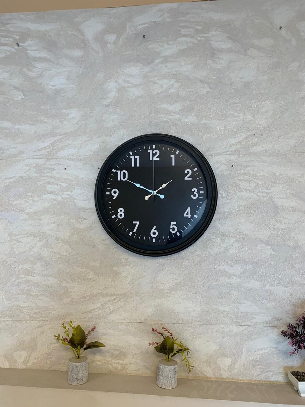 Zentime 40 Cm Siyah Şık Duvar Saati