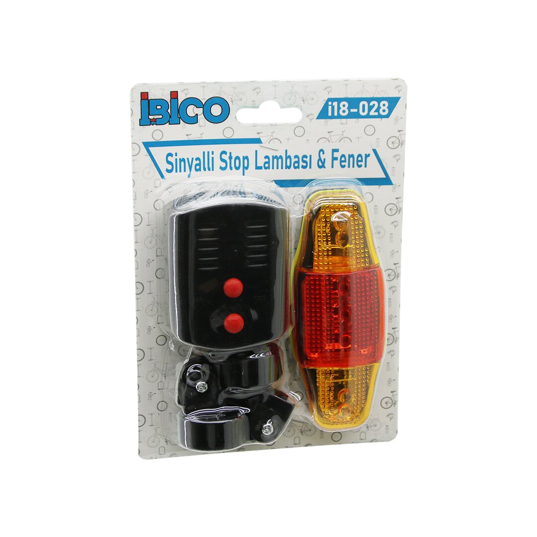 2İN1 BİSİKLET COB LED FENER - SİNYALLİ STOP LAMBA PİLLİ (5286)