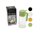 2İN1=SPREYLİ - AKITMALI CAM YAĞDANLIK 450ML KİLİTLİ KAPAKLI - SÜRAHİ MODELİ (5286)