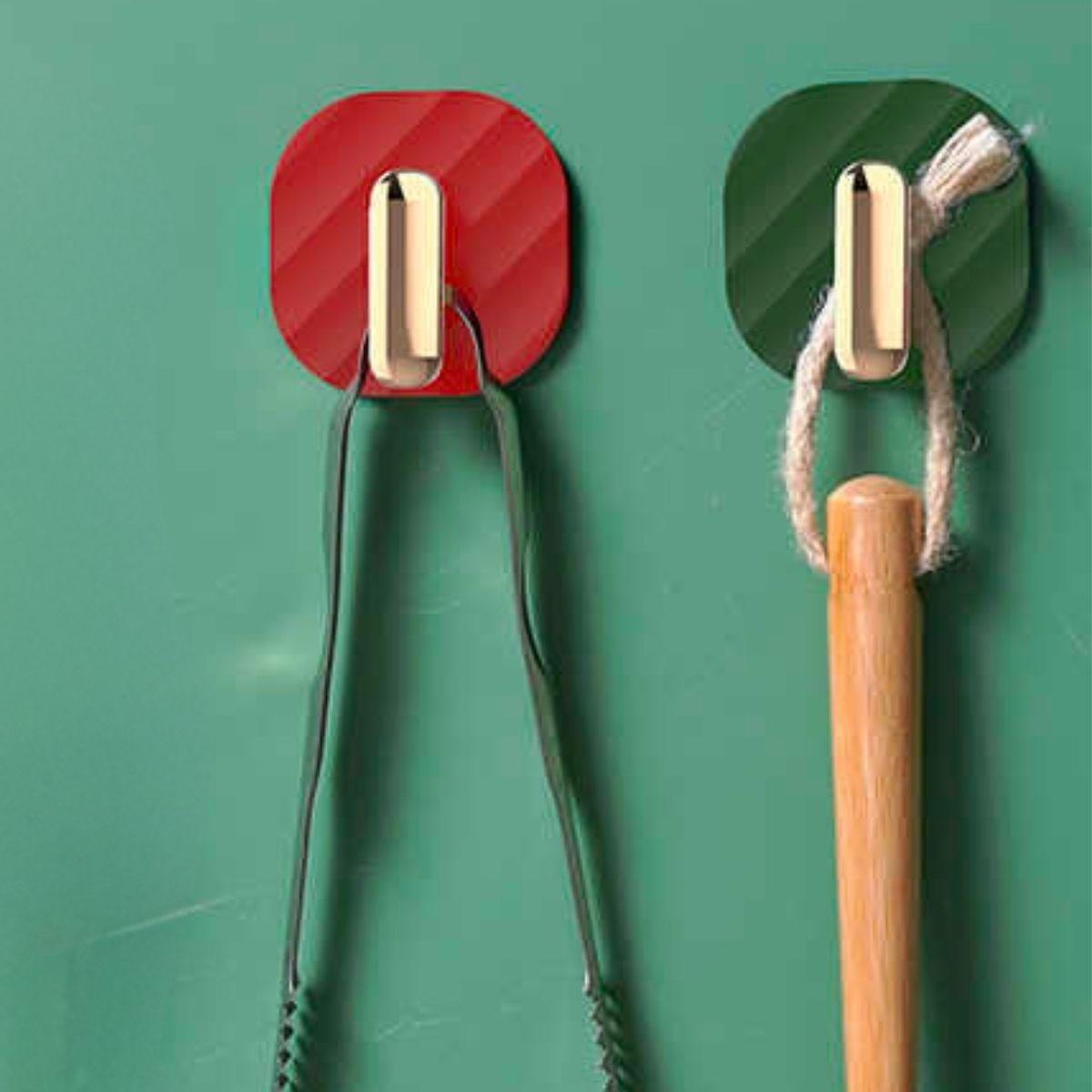 2li Yapışkanlı Retro Askılık Dolap Kapak Kulpu Yeşil (5286)