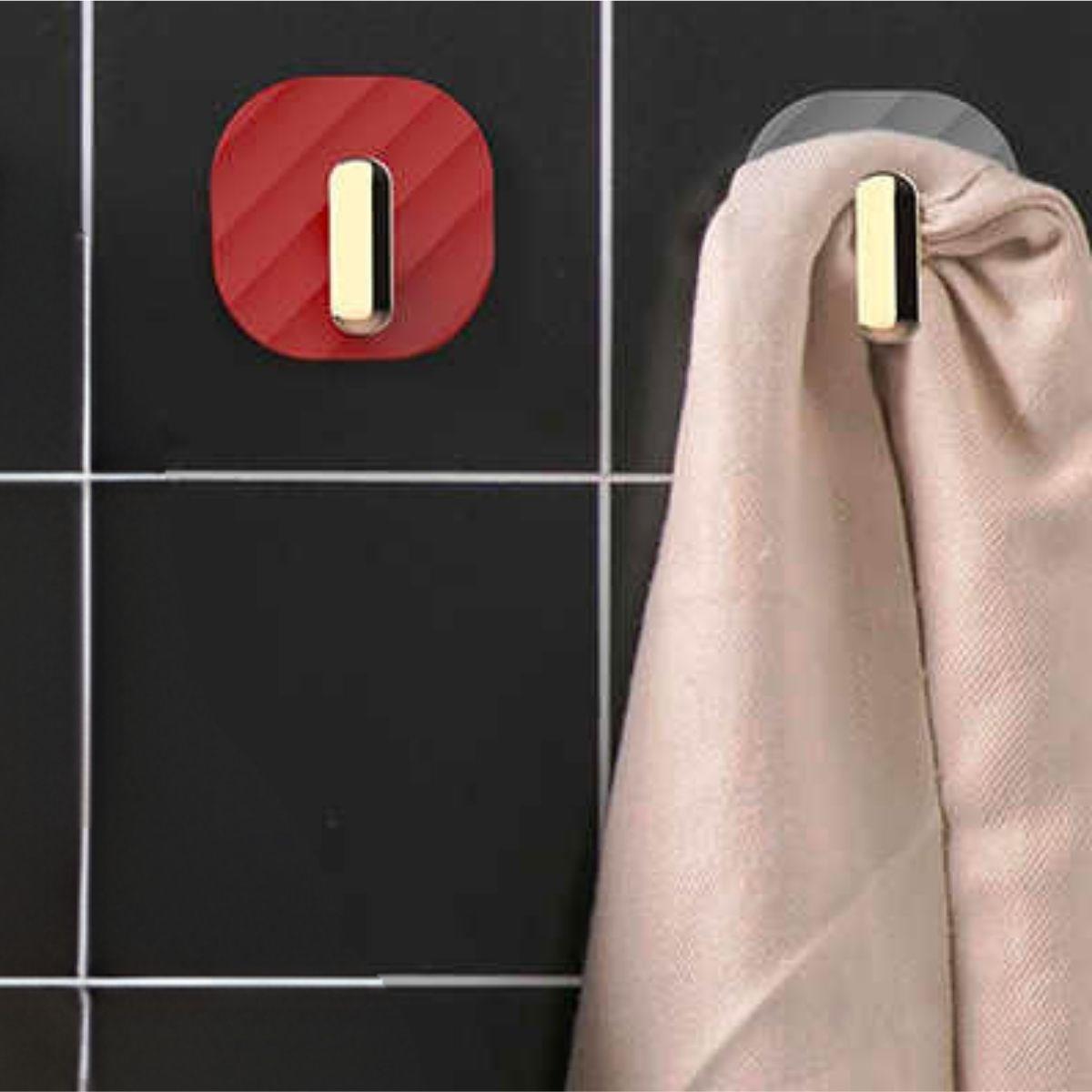 2li Yapışkanlı Retro Askılık Dolap Kapak Kulpu Kırmızı (5286)