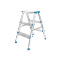 3+3 ÇİFT BASAMAKLI ALÜMİNYUM METAL MERDİVEN YÜKSEKLİK = 69CM BAŞ GENİŞLİK = 8CM (5286)