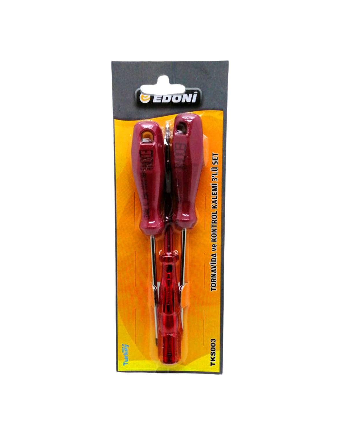 3  PARÇA  SET TORNAVİDA YILDIZ - DÜZ - KONTROL KALEMİ (5286)