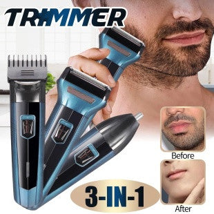 3 in 1 Saç Sakal Kesme Ense Burun Tıraş Makinesi Seti (5286)