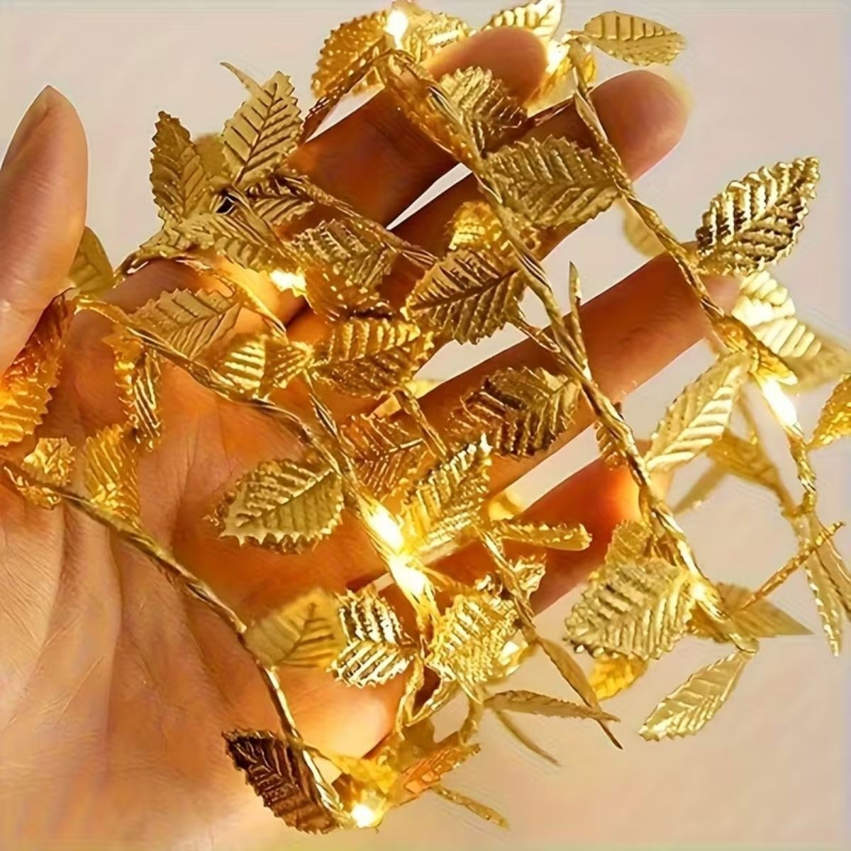 3 Metre Yaldızlı Gold LED Işık - Dekoratif Ortam ve Yılbaşı Aydınlatması (5286)