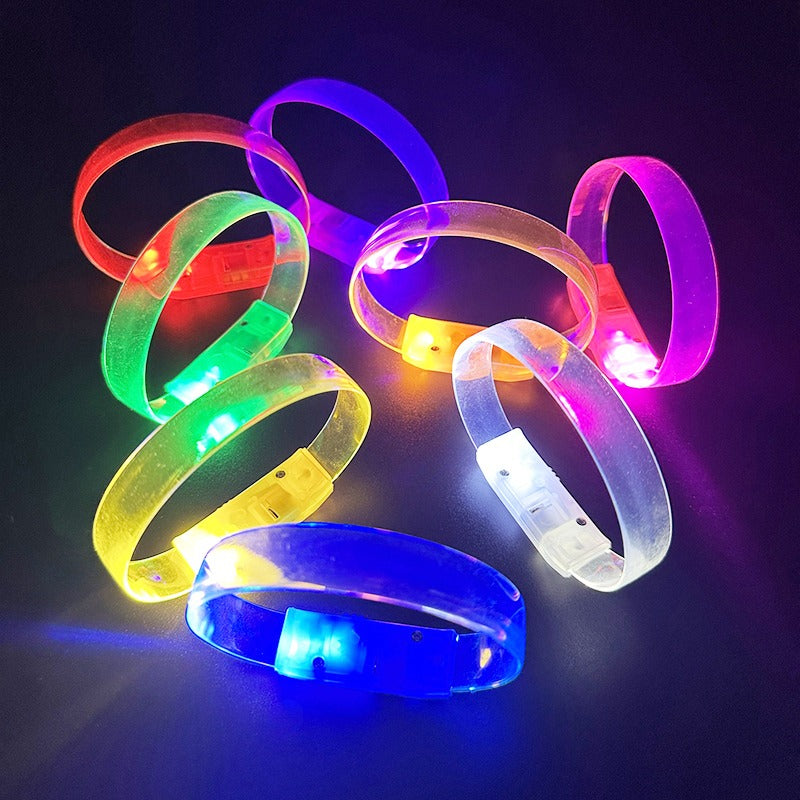 3 Modlu Pilli LED Işıklı Esnek Parti Bilekliği Mavi (5286)