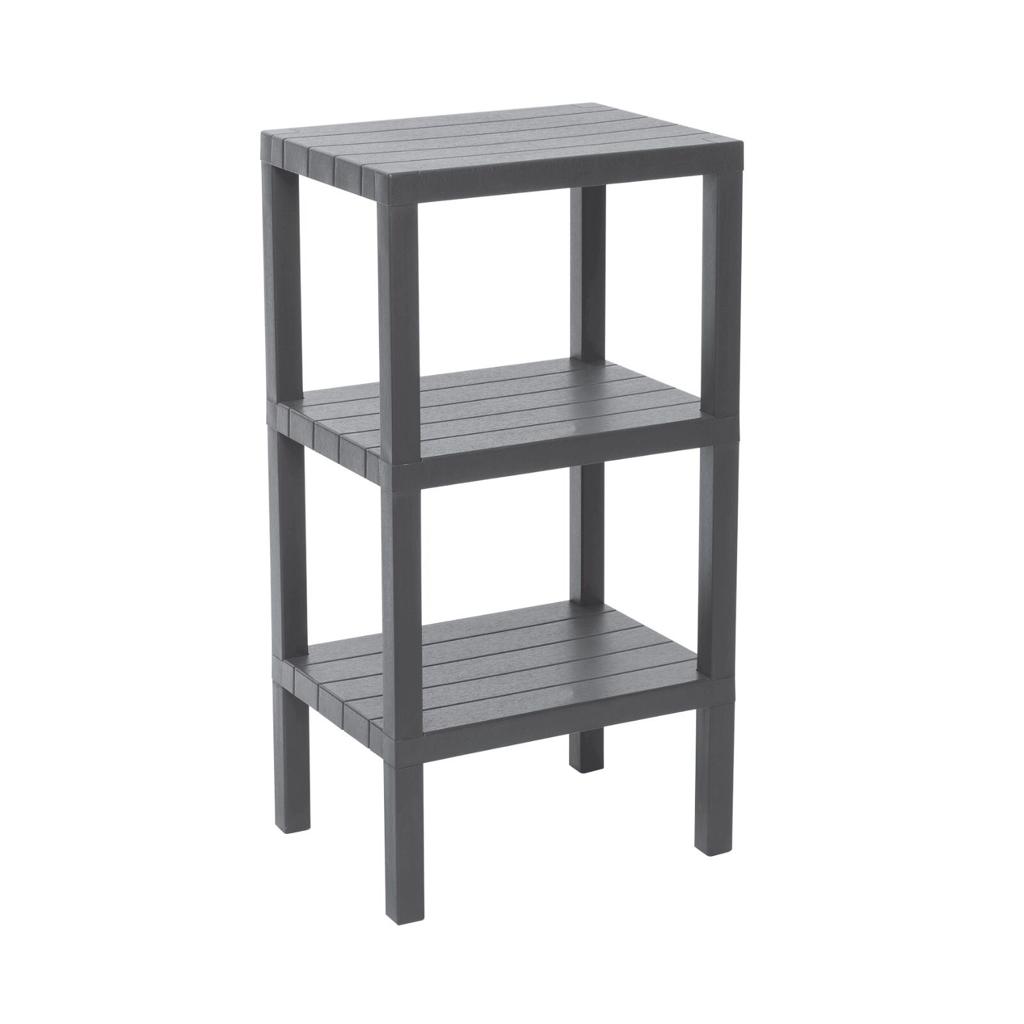 3 RAFLI GRİ MODÜLER ÜNİTE PLASTİK 38x29x74 cm (5286)
