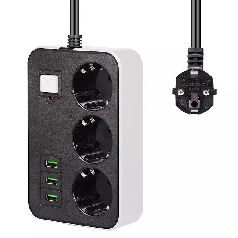 3 USB’li 3’lü 1.8 m Akım Korumalı Priz (5286)
