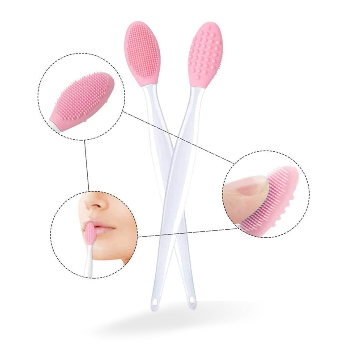 ANKAVERSE® 2'li Çift Yönlü Dudak Peeling Fırçası - Gözenek ve Siyah Nokta Temizleyici