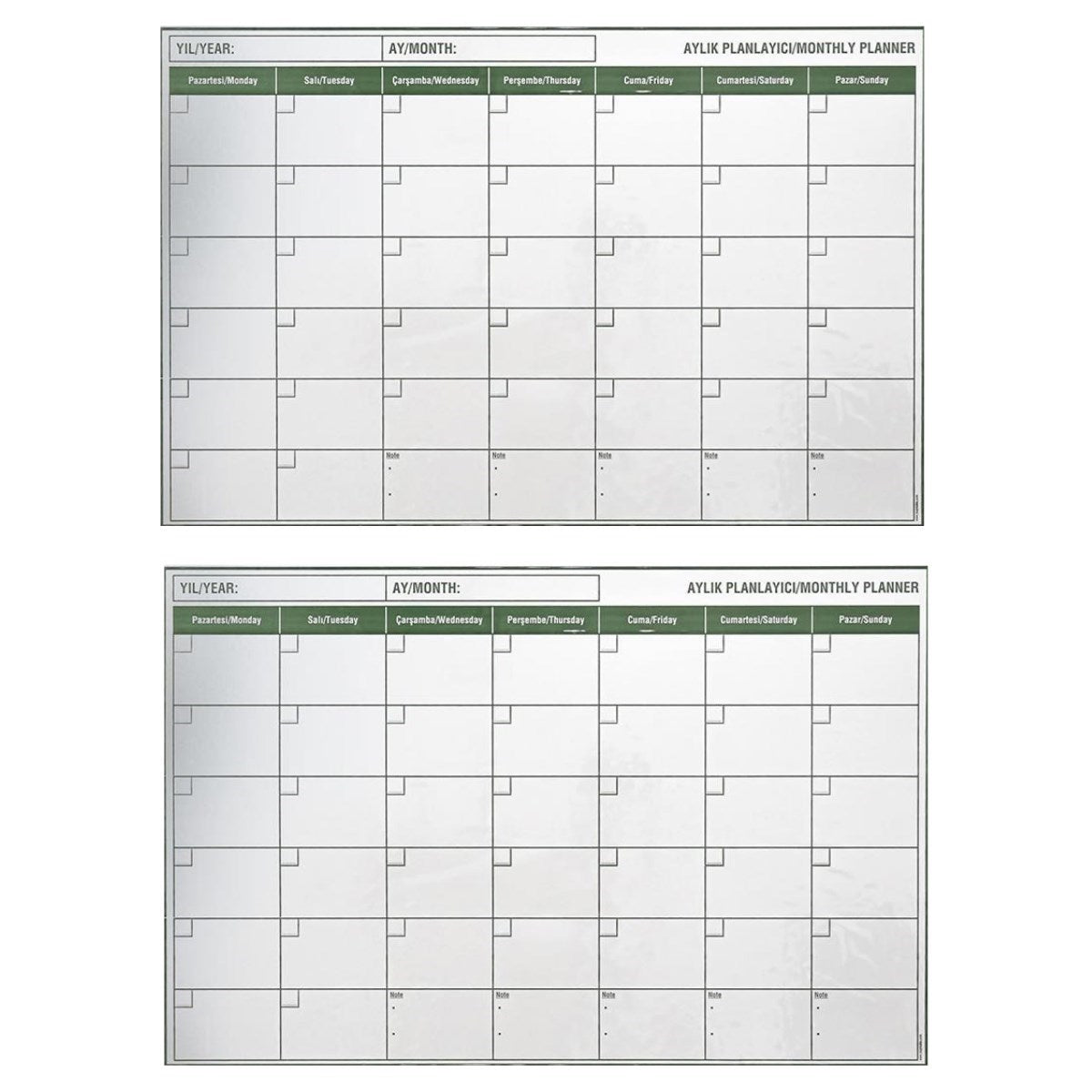 ANKAVERSE® Manyetik Aylık Planlayıcı Takvim (85x56 cm)
