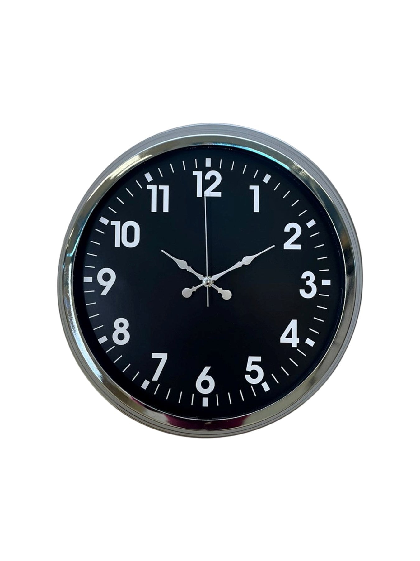Zentime Modern 40 Cm Metal Krom Standart Duvar Saati