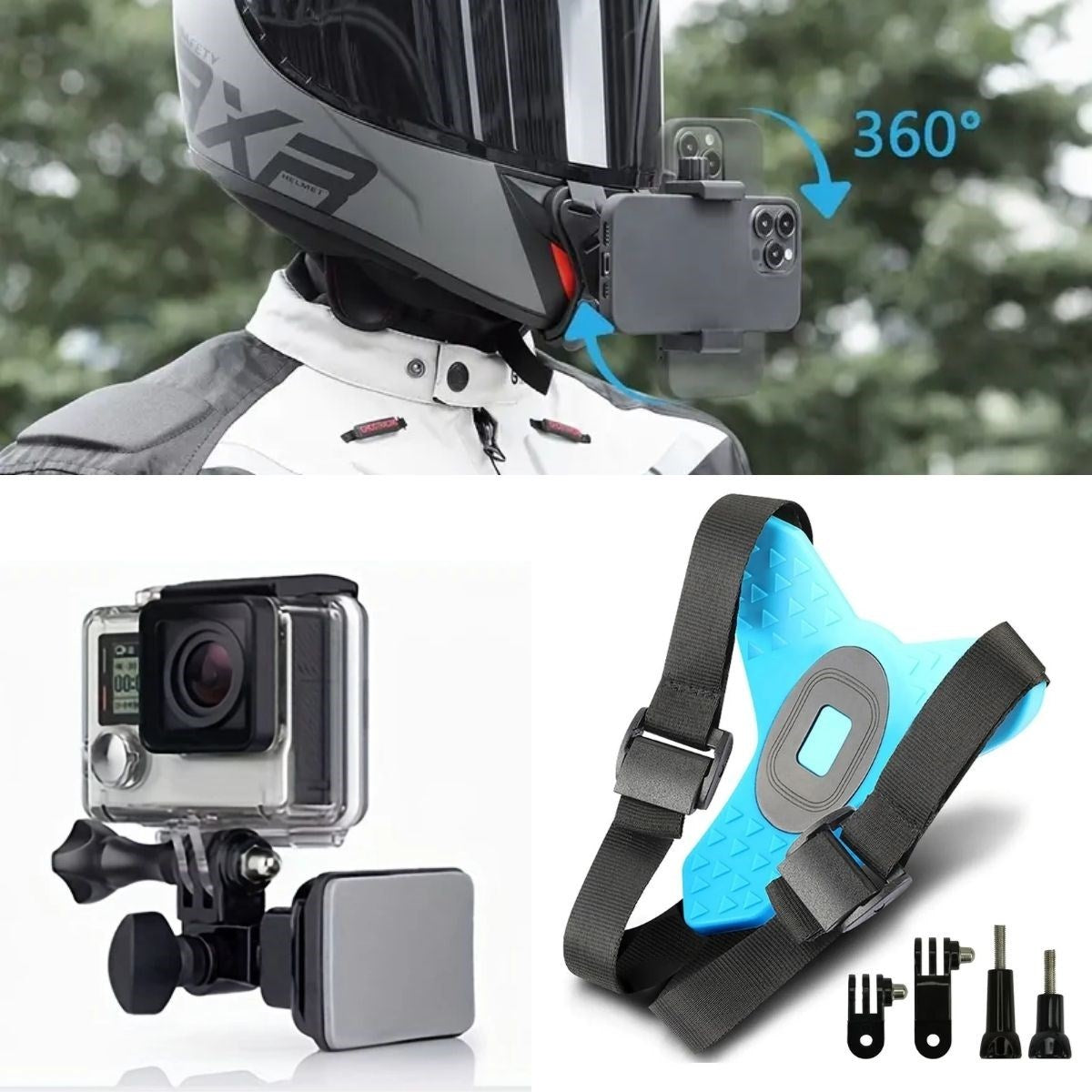 ANKAVERSE® Kask Telefon ve Kamera Tutucu
