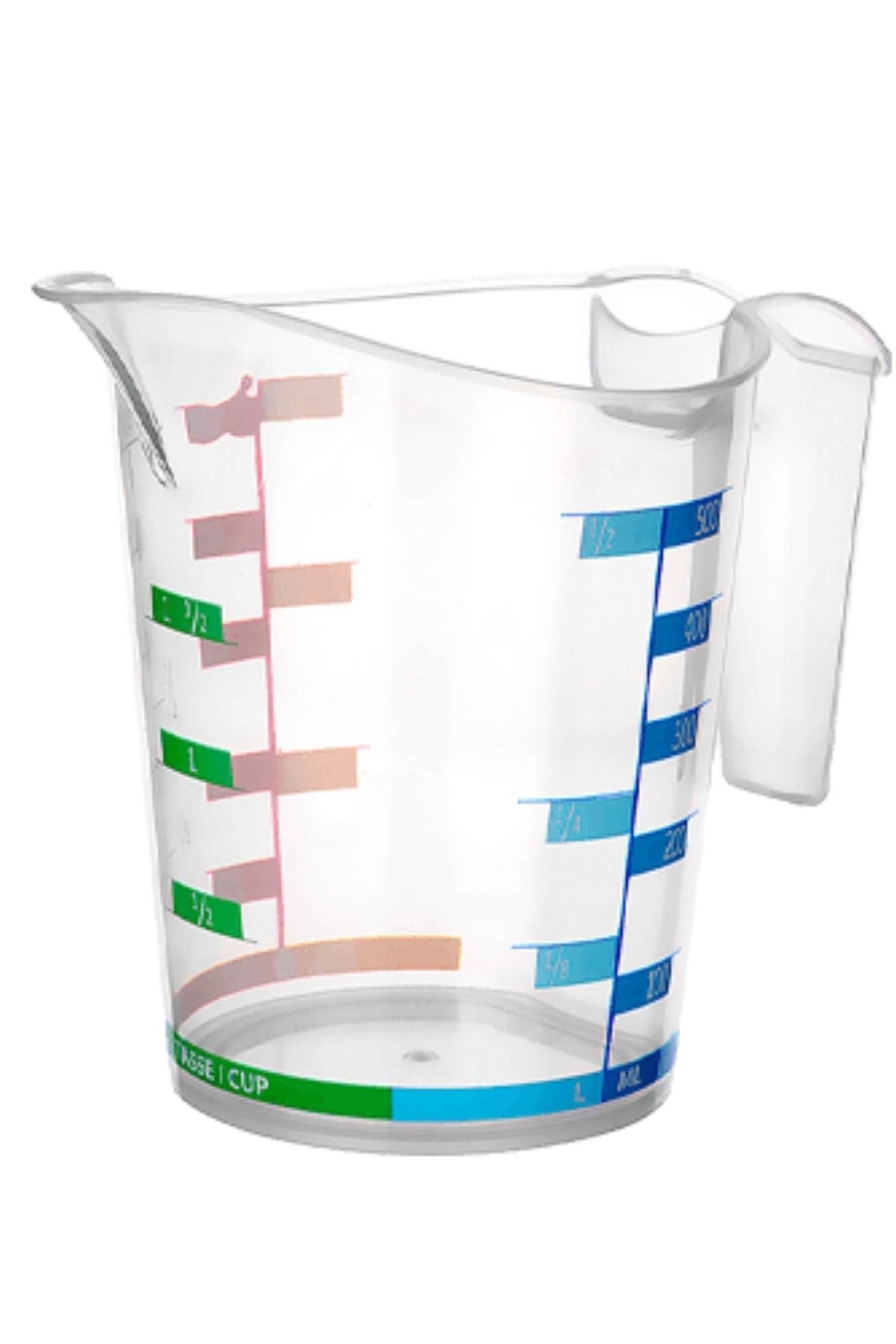 ANKAVERSE® Renkli Dereceli Ölçü Kabı - 1000 ml