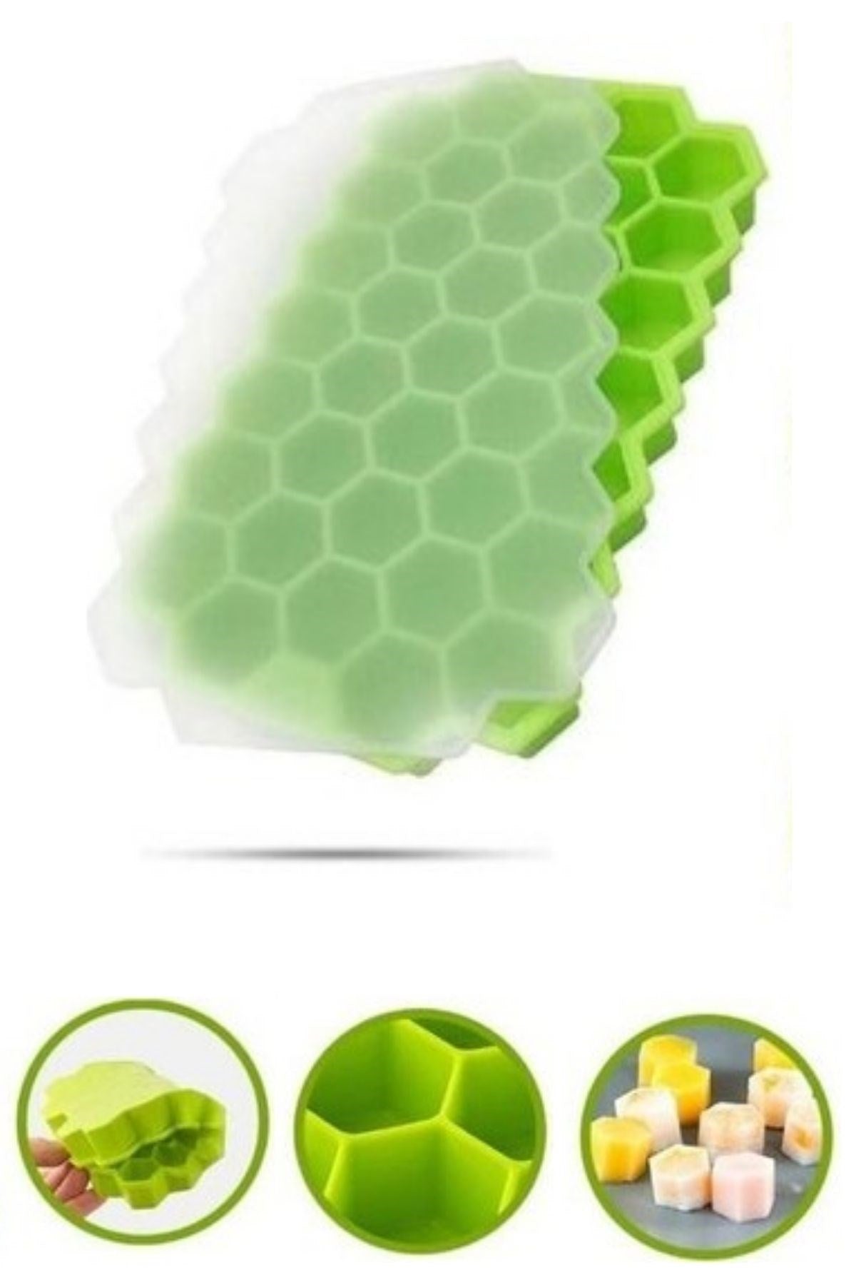 ANKAVERSE® 37 Bölmeli Slikon Petek Şeklinde Buz Kalıbı
