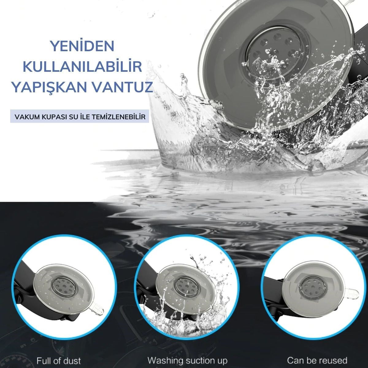 ANKAVERSE® 360° Dönebilen Teleskopik Araç Telefon Tutucu