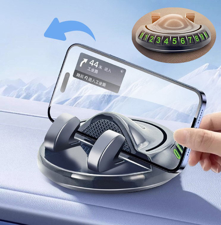 360° Dönebilen Yapışkanlı Numaratörlü Araç Telefon Tutucu (5286)