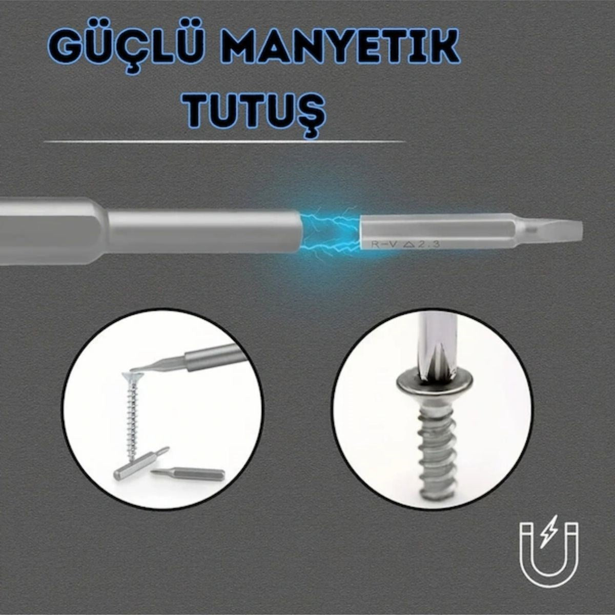 ANKAVERSE® 25'i 1 Arada Mıknatıslı Tornavida Seti
