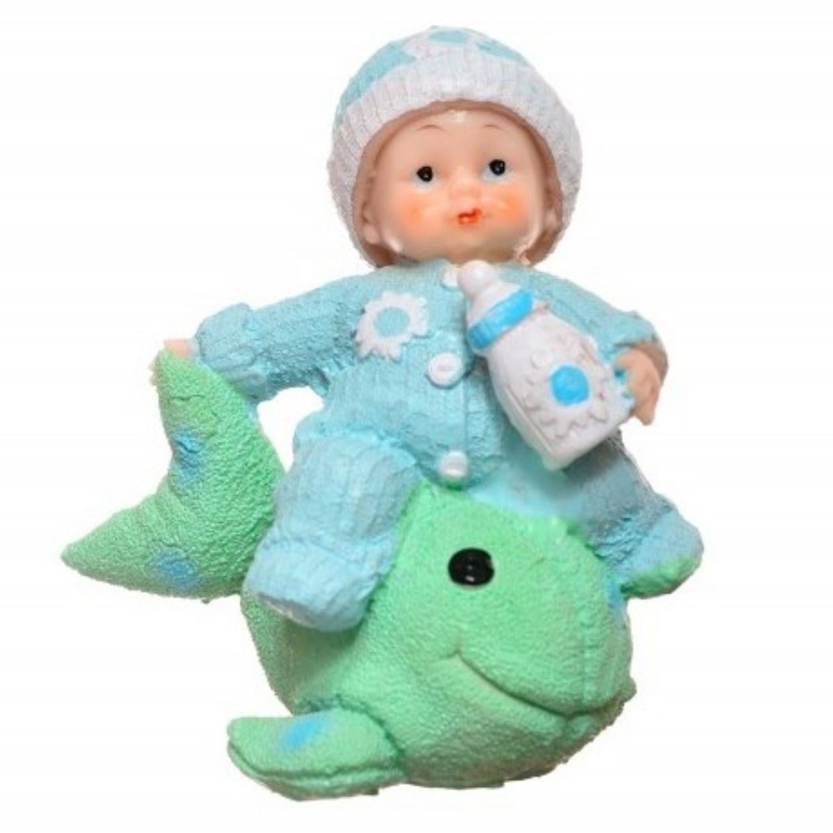 ANKAVERSE® Decotown Sevimli Mavi Bebek Biblo - Polyester Dekoratif Süs