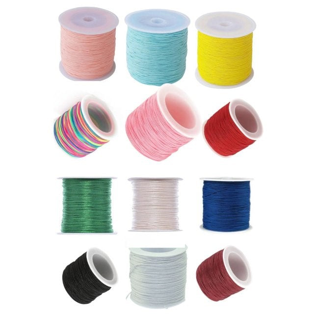 Paraşüt İpi, Bileklik-kolye Örgü İpi 1 Mm 50 Metre Sarı