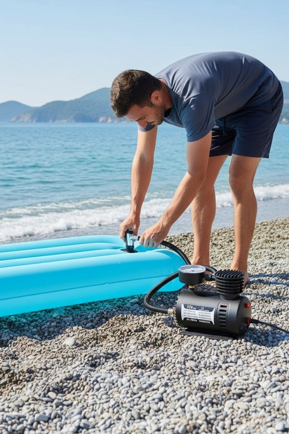 ANKAVERSE® 300 PSI Güçlü Taşınabilir Hava Kompresörü–Araba, Motosiklet, Bisiklet ve Top Şişirme İçin Çakmaklıklı Lastik Şişirme Pompası