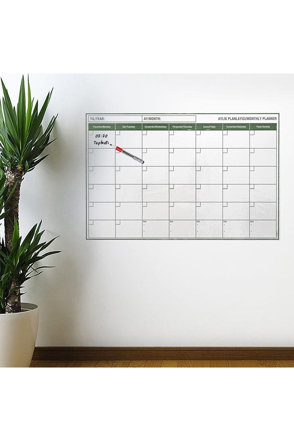 ANKAVERSE® Manyetik Aylık Planlayıcı Takvim (85x56 cm)