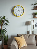 Zentime 36 Cm Sarı Dekoratif Duvar Saati